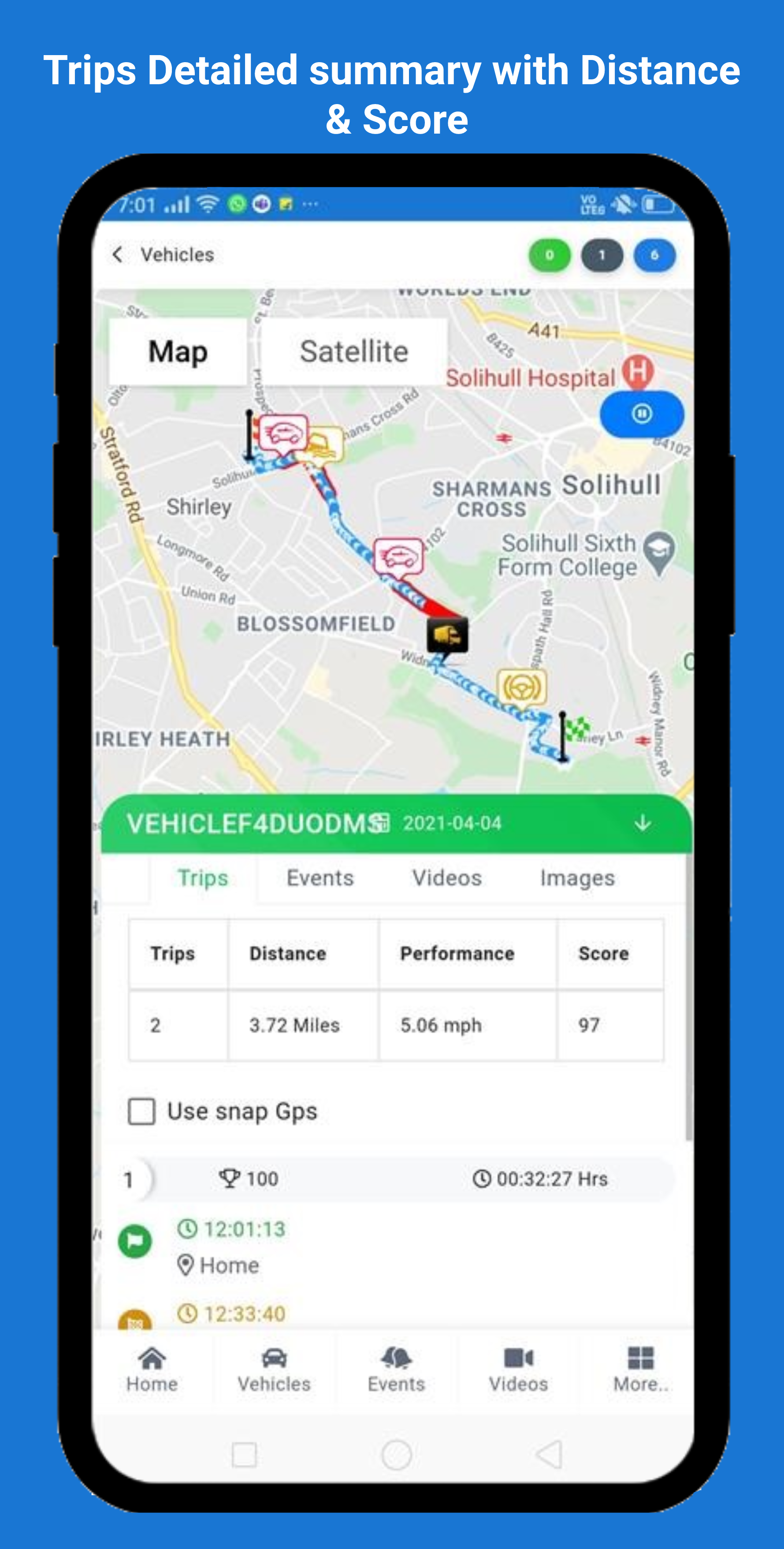 gps mobile app homepage